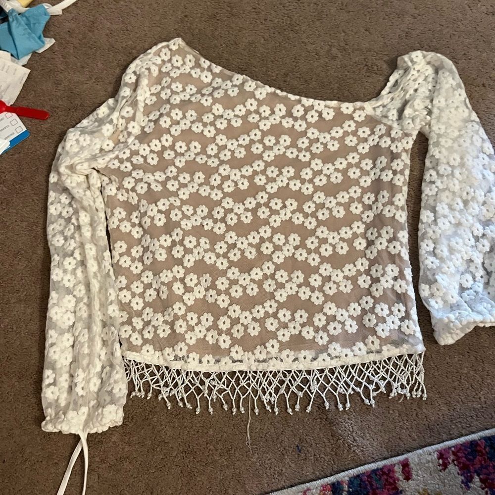 Majorelle lace‎ floral blouse small